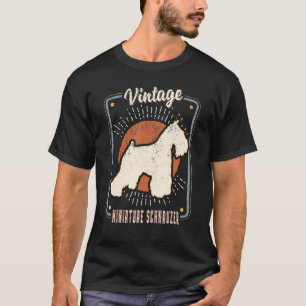 Camiseta Miniatura Schnauzer Vintage Retro Clássico Cão Amo