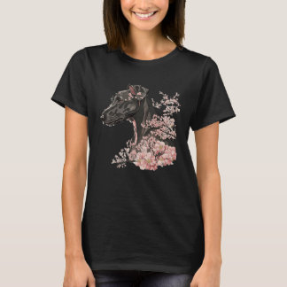Camiseta Miniature Pinscher Cherry Blossom Dog Breed Japane