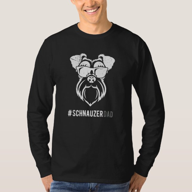 Camiseta Miniature Schnauzer Dad Gift For Men Funny Schnauz (Frente)