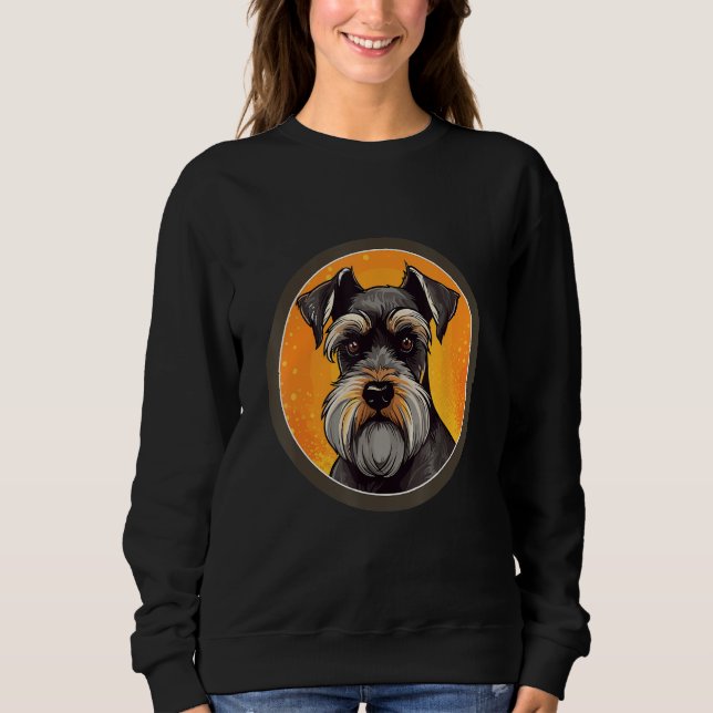Camiseta Miniature Schnauzer Dog Breed with  Design (Frente)