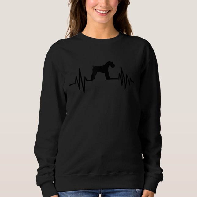 Camiseta Miniature Schnauzer Heartbeat Pulse Line Funny Sch (Frente)