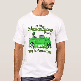 Camiseta Miniature Schnauzer Let The Shenanigans Begin St P