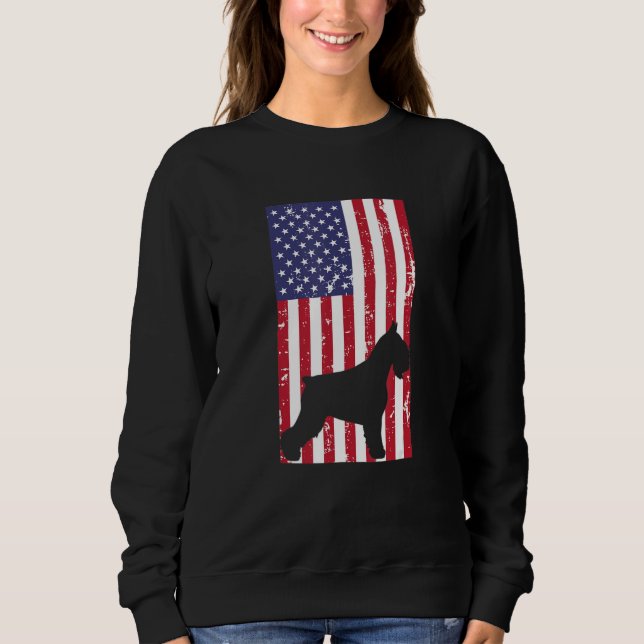 Camiseta Miniature Schnauzer Patriotic All American USA Fla (Frente)