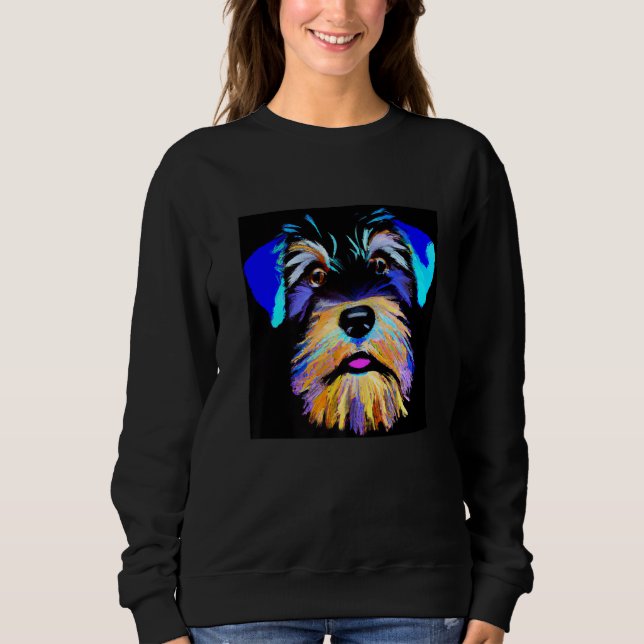 Camiseta Miniature schnauzer puppy cute pup doggy schnauzer (Frente)