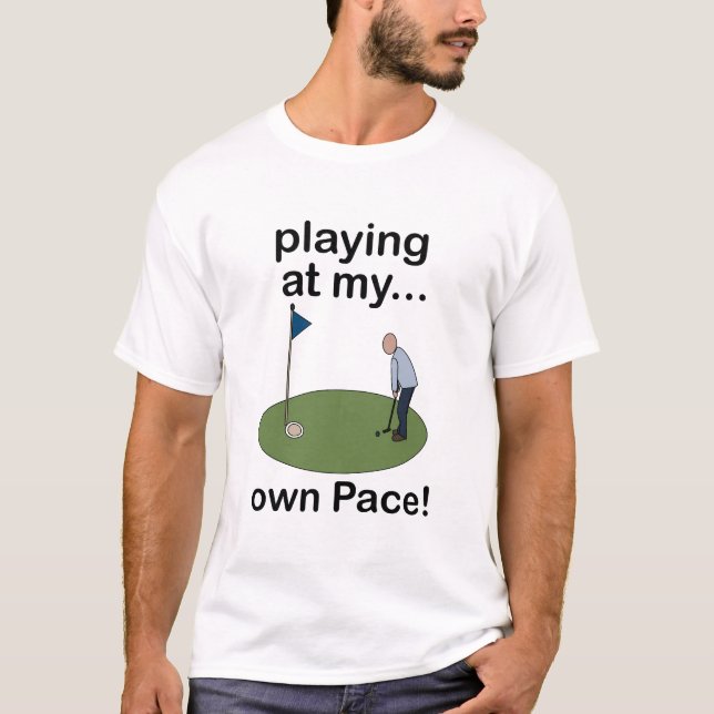 Camiseta Minigolfe Jogando Minigolfe Ao Meu Próprio Ritmo G (Frente)