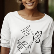 Mínima Empoderando Mulheres Borboleta Amor Branco