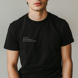 Camiseta Mínima Engraçado Citação "Não estou por cima"