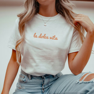 Camiseta Mínima Férias de Verão italianas "La Dolce Vita"