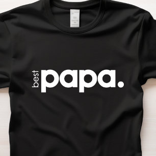 Camiseta Mínima "Melhor Papá" Básica de Homens