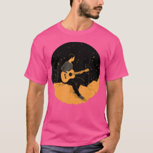 Camiseta Mínima Noite Natureza do Céu Sólido Musici