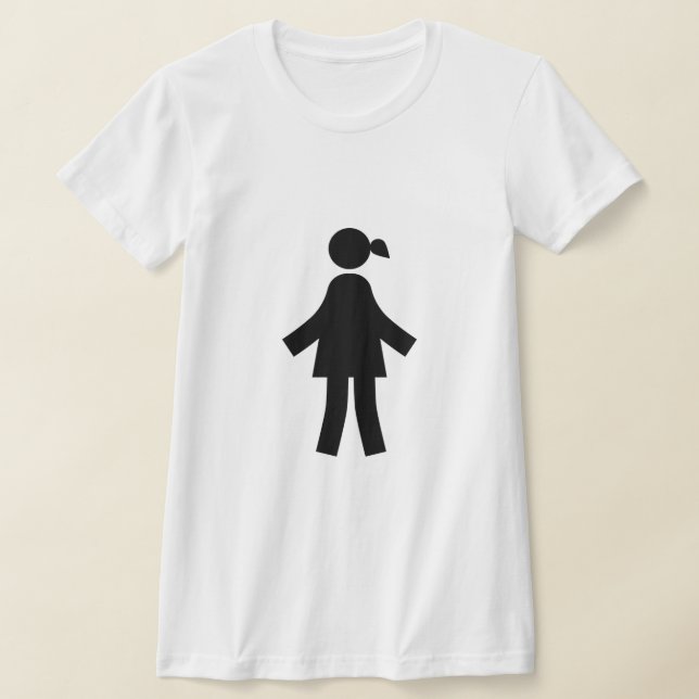 Camiseta Mínima para Ícone de Figura das Mulheres (Postura )