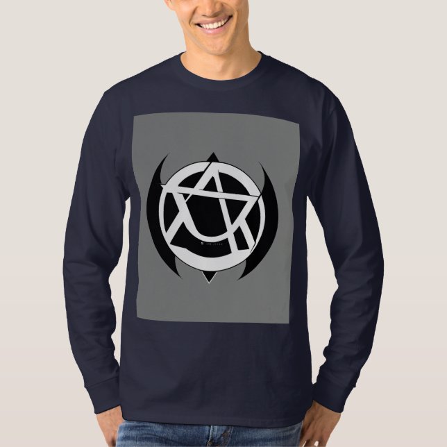 Camiseta Minimal Anarchy Symbol – Black & White Circle-A Lo (Frente)