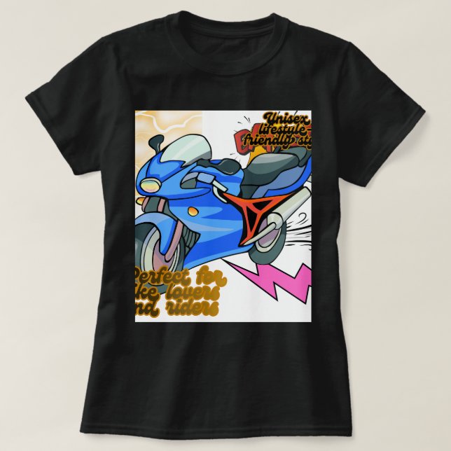 Camiseta Minimal Bike Art Graphic – Modern Motorcycle (Frente do Design)