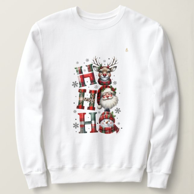 Camiseta Minimal Christmas Sweatshirt | Modern Holiday Aest (Frente do Design)