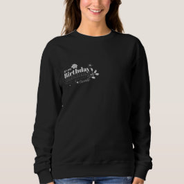 Camiseta Minimal December Birthday Floral Black Typography