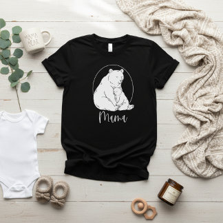Camiseta Minimal Mama Bear Line Art Design