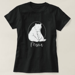Camiseta Minimal Mama Bear Line Art Design