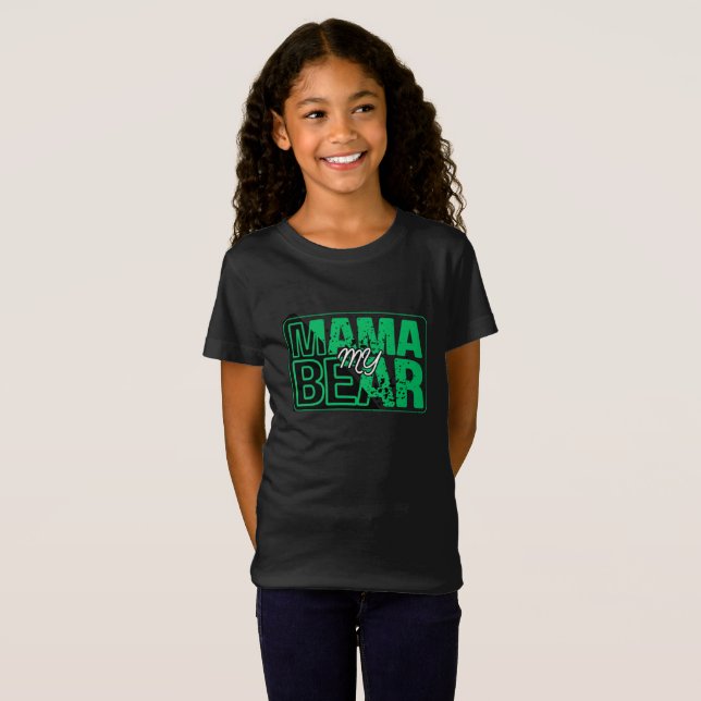 Camiseta Minimal Mama Bear Typography Art (Frente Completa)