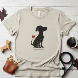 Camiseta Minimal Pawline Design - Dog Lover Graphic