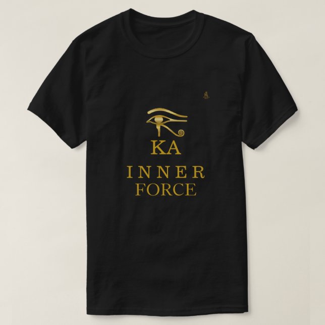 Camiseta Minimal Pharaoh | Símbolo Ka do Antigo Eg (Frente do Design)