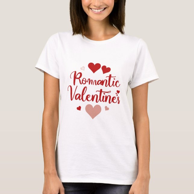 Camiseta Minimal Valentine’s Day Love Typography Design | R (Frente)