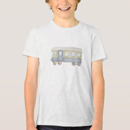 Camiseta Minimal Vintage Train Car Illustration