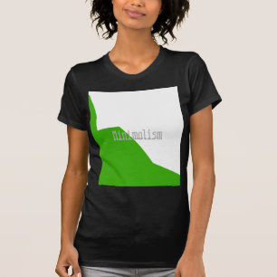 Camiseta Minimalismo branco verde