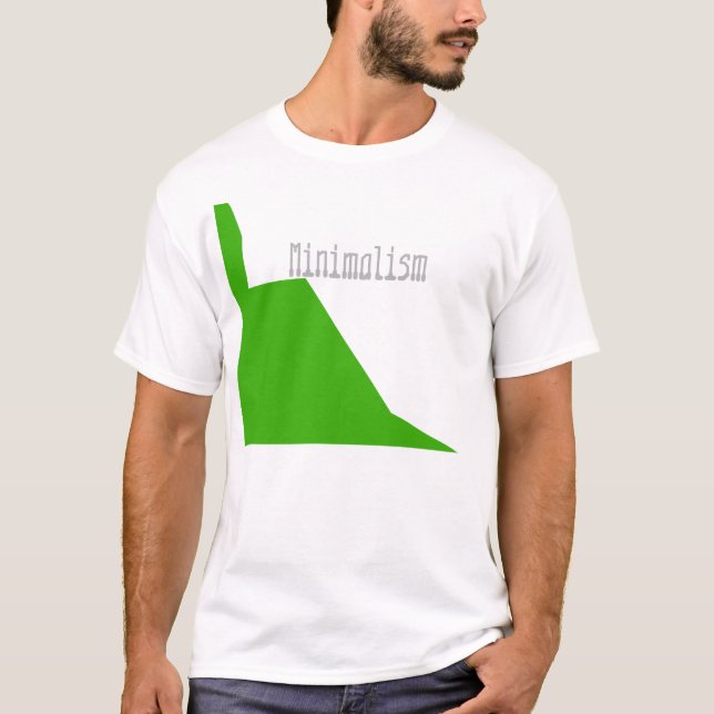 Camiseta Minimalismo branco verde (Frente)