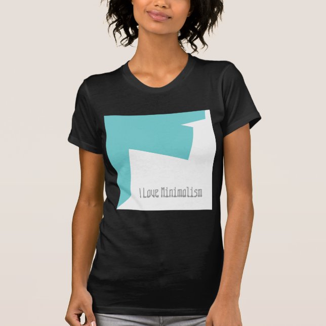 Camiseta Minimalismo de abstrato Art Azul Branco (Frente)