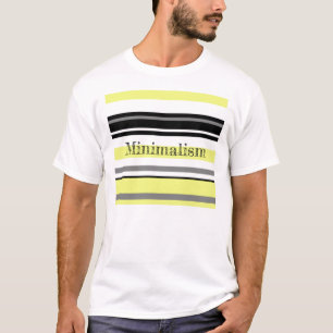 Camiseta Minimalismo Listras Amarelas e Pretas