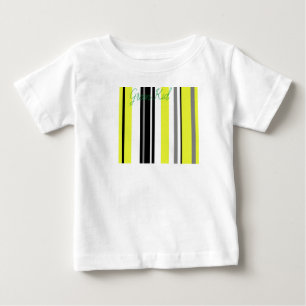 Camiseta Minimalismo Listras Amarelas e Pretas