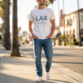 Camiseta Minimalist Airport Code – Customizable LAX 