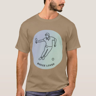 Camiseta Minimalist Bocce Lover Elegant Single Line Art Pla