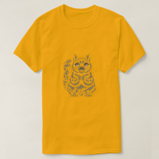 Camiseta Minimalist Cheerful Squirrel Simple Line Art
