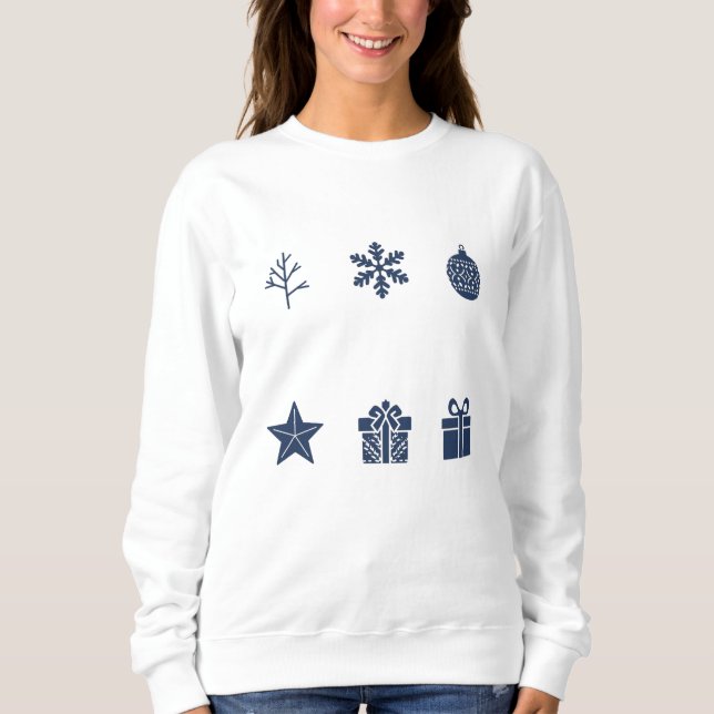 Camiseta Minimalist Christmas Icon Set – Modern Holiday Vec (Frente)