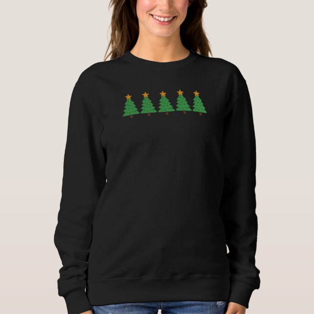 Camiseta Minimalist Christmas Tree Lineup Simple Holiday  (Frente)