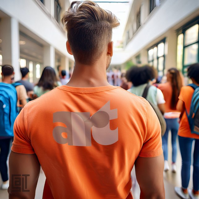 Camiseta Minimalist Gray ART Typography Abstract Word Art (Criador carregado)