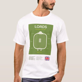 Camiseta Minimalist Lords Cricket Ground Line Print Tee