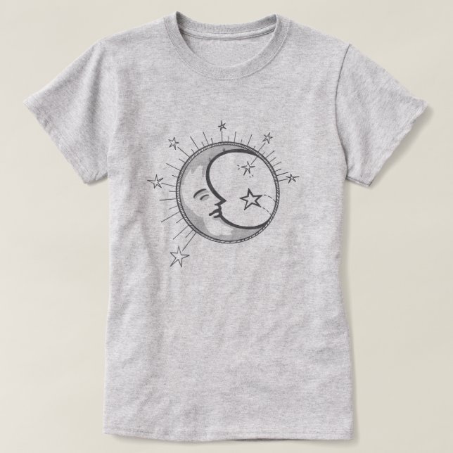 Camiseta Minimalist Moon Tee/ (Frente do Design)