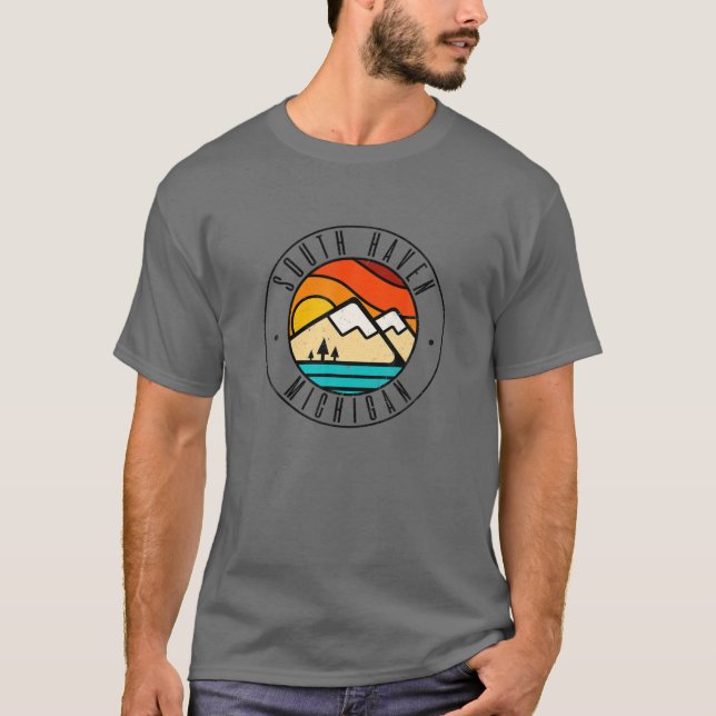 Camiseta Minimalist Outdoors South Haven Michigan MI (Frente)