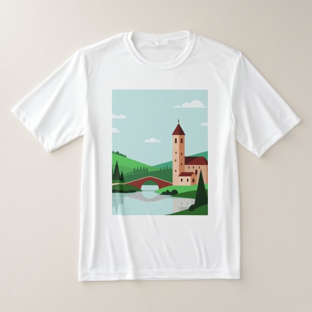 Camiseta Minimalist pastoral landscape (Postura )