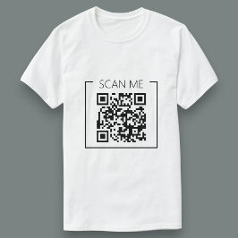 Camiseta Minimalist QR Code Scan Me Business
