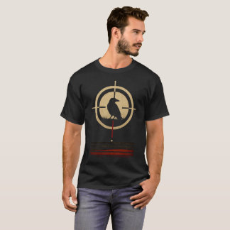 Camiseta Minimalist Raven Target Graphic Dark Gothic Bird