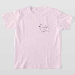 Camiseta Minimalist Sleeping Cat Kid's