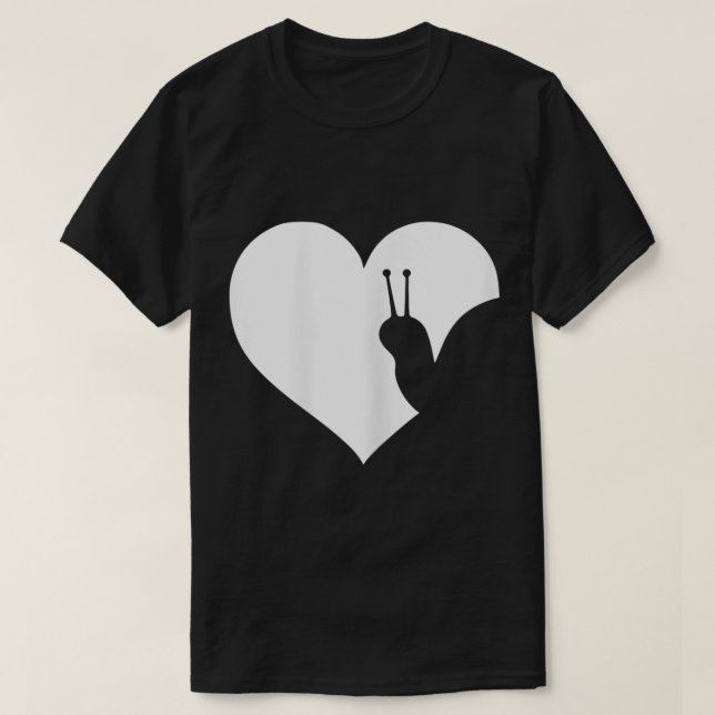 Camiseta Minimalist Snail Heart Design (Frente do Design)