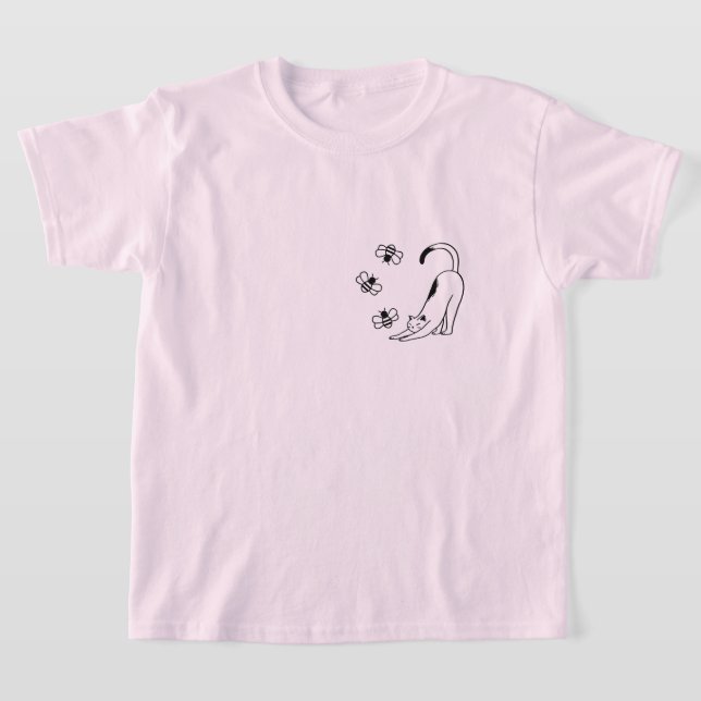 Camiseta Minimalist Spring Kids Cat  (Postura )