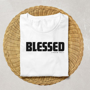 Camiseta Minimalista ABENÇOADO Salmo 119:1 Fé Cristã