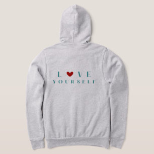 Camiseta Minimalista "Ame a Si Mesmo" Coração Verm