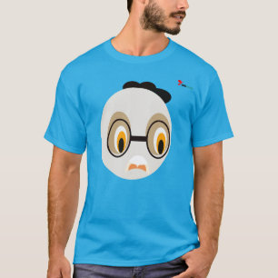Camiseta Minimalista com Rosto "Meh" Excêntrico