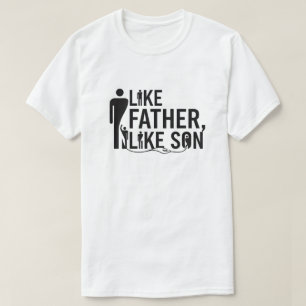 Camiseta Minimalista Como Pai Como Filho Correspondendo
